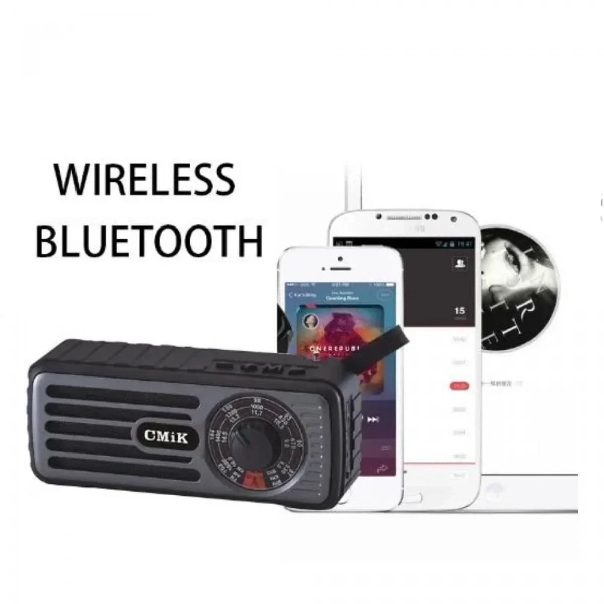 CMIK MK-101 Φορητό Ραδιόφωνο Ηλιακό με Bluetooth και USB - Μαύρο - Photo4