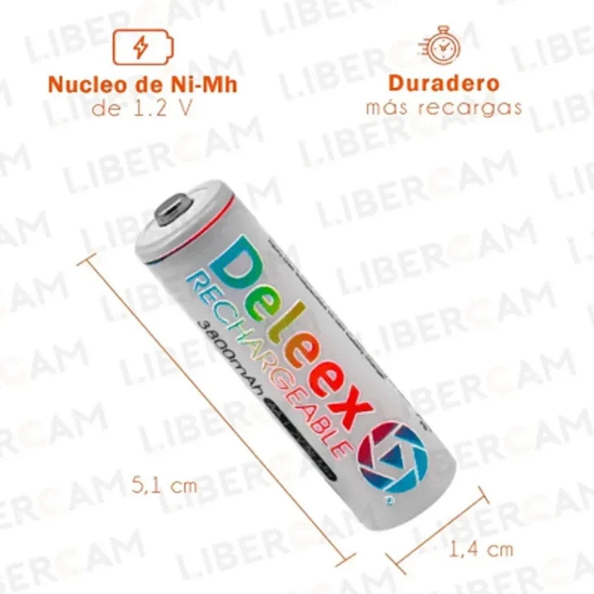 Επαναφορτιζόμενες Μπαταρίες 2Α 3800 mah – Deleex