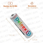 Επαναφορτιζόμενες Μπαταρίες 2Α 3800 mah – Deleex