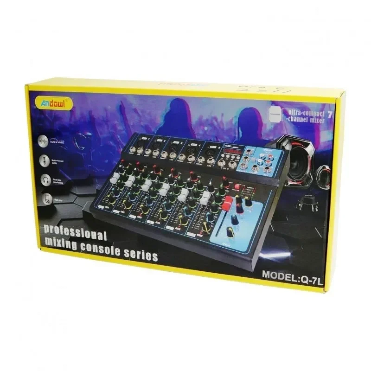 Επαγγελματικός μίκτης ήχου 7 κανάλια Usb Andowl Q-7L