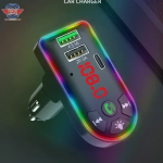 FM Transmitter bluetooth – φορτιστής αυτοκινήτου CAR F7 - Image 5