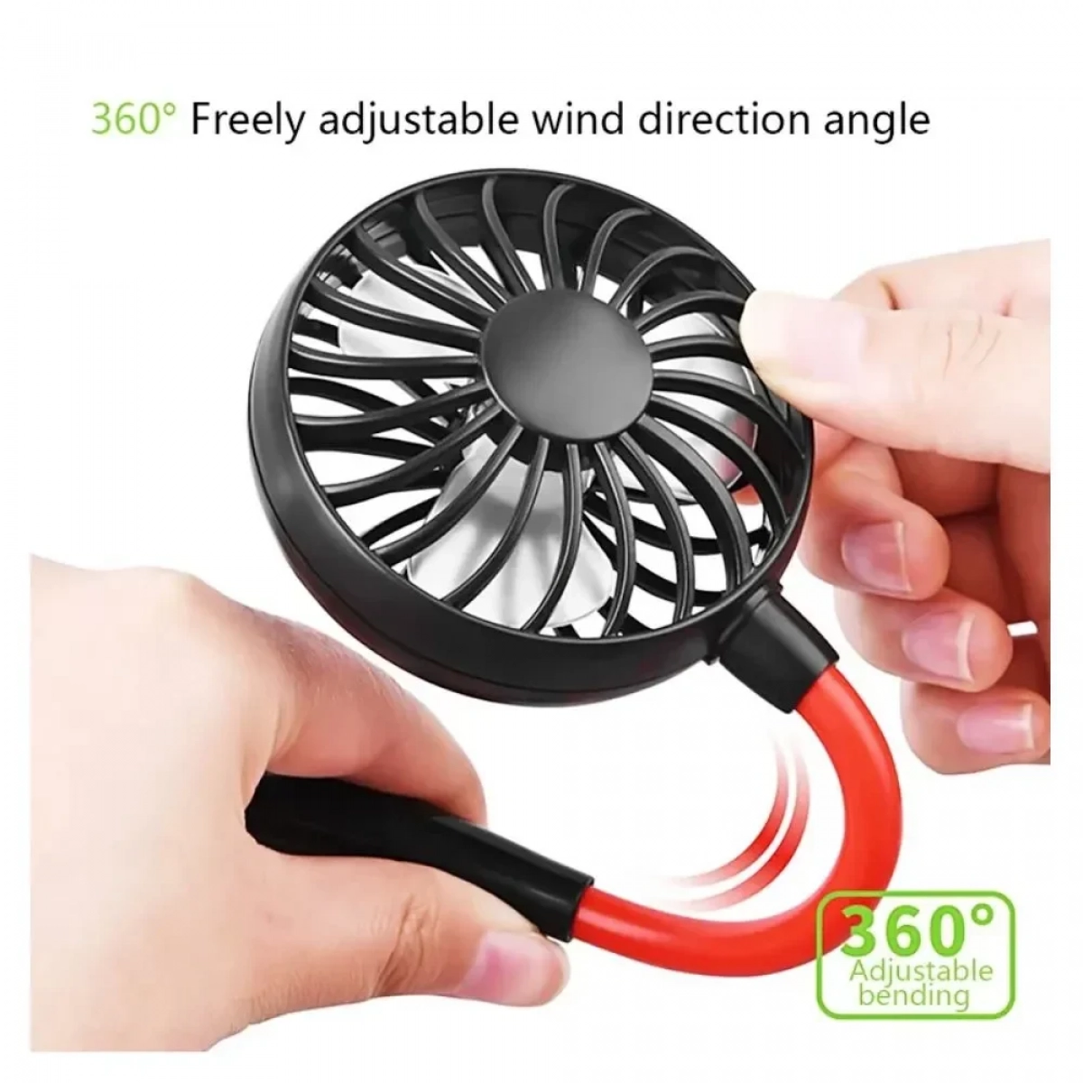 Φορητός Περιστρεφόμενος Ανεμιστήρας Λαιμού Μαύρο 287 - Photo10
