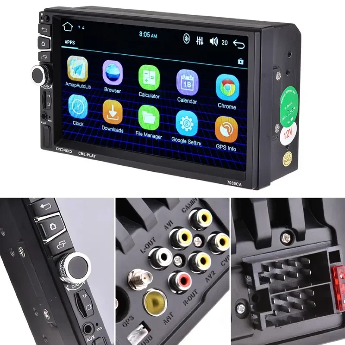GPS multimedia ηχοσύστημα αυτοκινήτου 2DIN με οθόνη 7″, MP5 player & τηλεχειριστήριο 7030GM | OEM