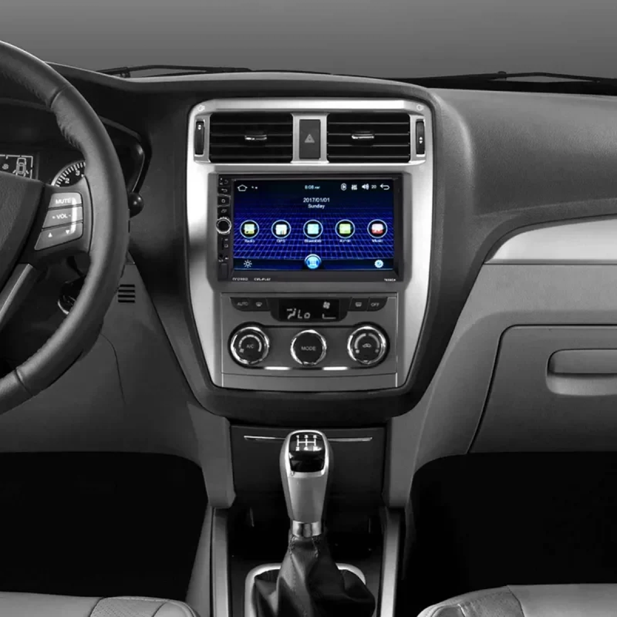 GPS multimedia ηχοσύστημα αυτοκινήτου 2DIN με οθόνη 7″, MP5 player & τηλεχειριστήριο 7030GM | OEM
