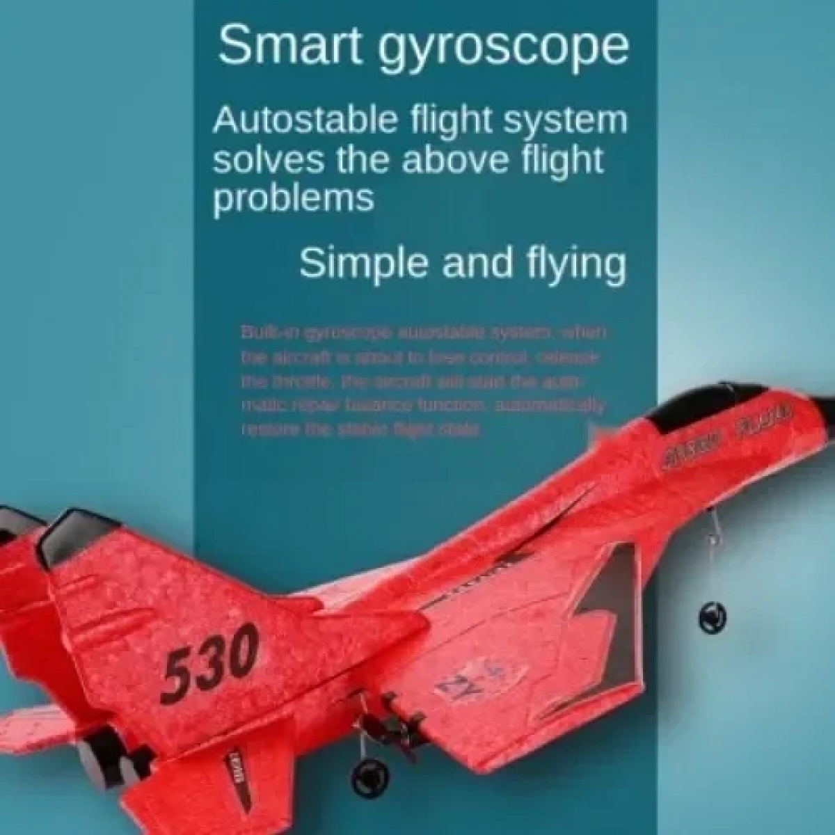 Τηλεκατευθυνόμενο Αεροπλάνο ZY-530pro - Stunt Flying Aircraft Ready To Fly - Μπλέ