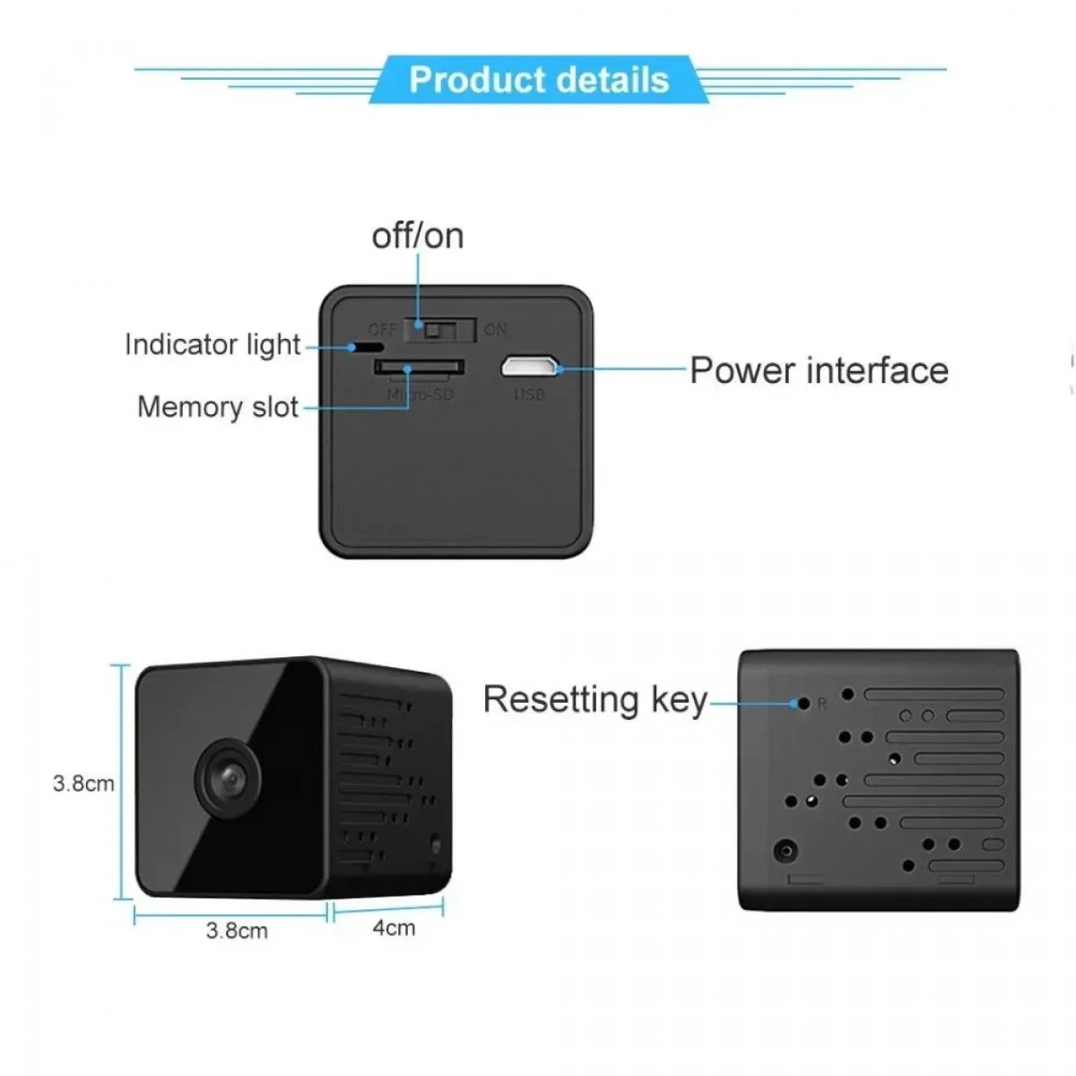 Mini WiFi Κάμερα Επιτήρησης QQT-VQ9H με Νυχτερινή Όραση και Εφαρμογή Τηλεφώνου 720P - Photo5
