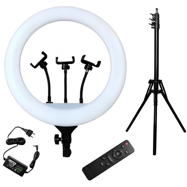 Φωτιστικό Ring Light YQ-580 58cm με Τρίποδο Δαπέδου και Βάση Κινητού