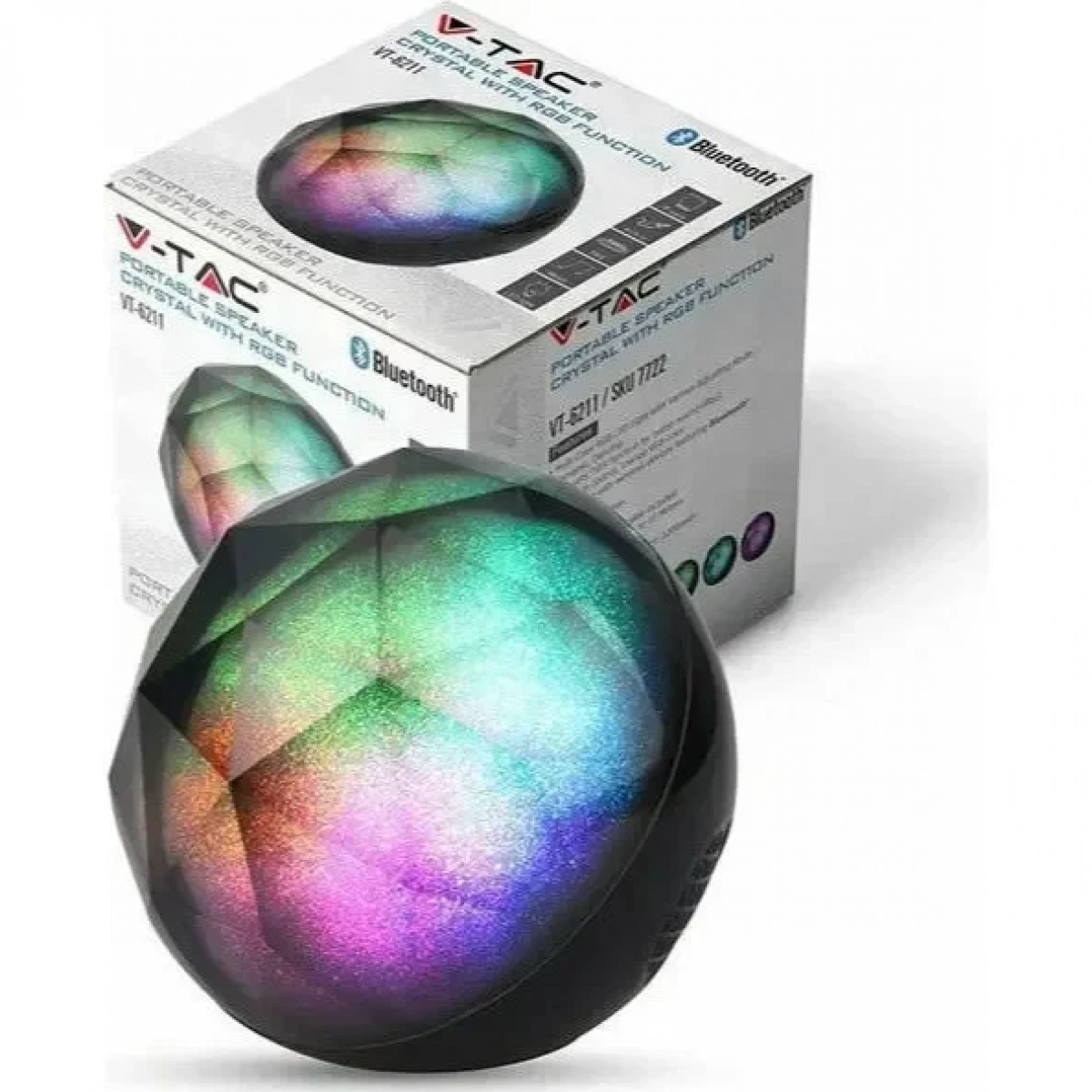 V-TAC Ασύρματο Ηχείο Ηχείο Bluetooth 3W Μαύρο- 7722