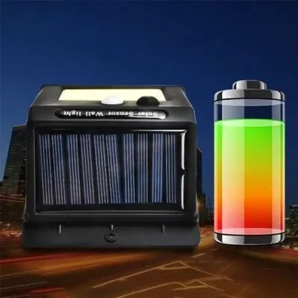 SOLAR POWERED LED WALL LIGHT ΗΛΙΑΚΟ ΦΩΣ ΜΕ ΑΙΣΘΗΤΗΡΑ LED-01