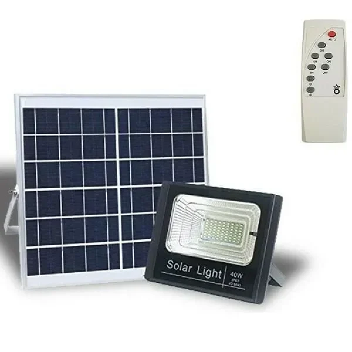 Lucas LED Στεγανός Ηλιακός Προβολέας IP66 Ισχύος 40W με Τηλεχειριστήριο και Ψυχρό Λευκό Φως SO11040