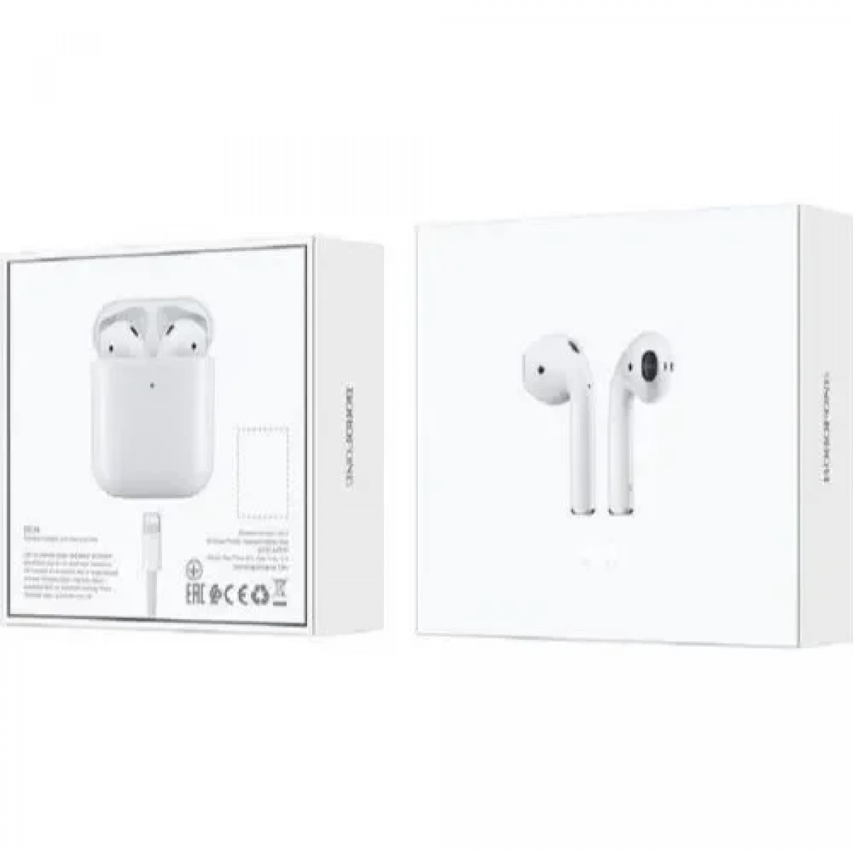 Borofone BW01 Plus Earbud Bluetooth Handsfree Λευκό