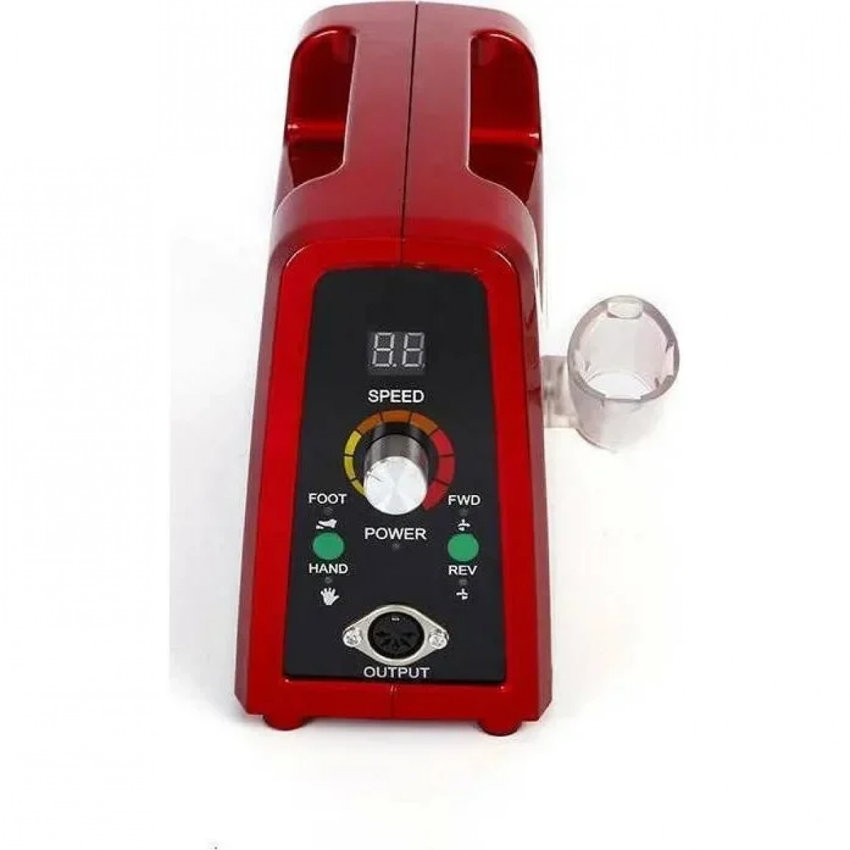 ZS703 Τροχός Νυχιών Ρεύματος 35000rpm με Πεντάλ σε Κόκκινο Χρώμα 65W