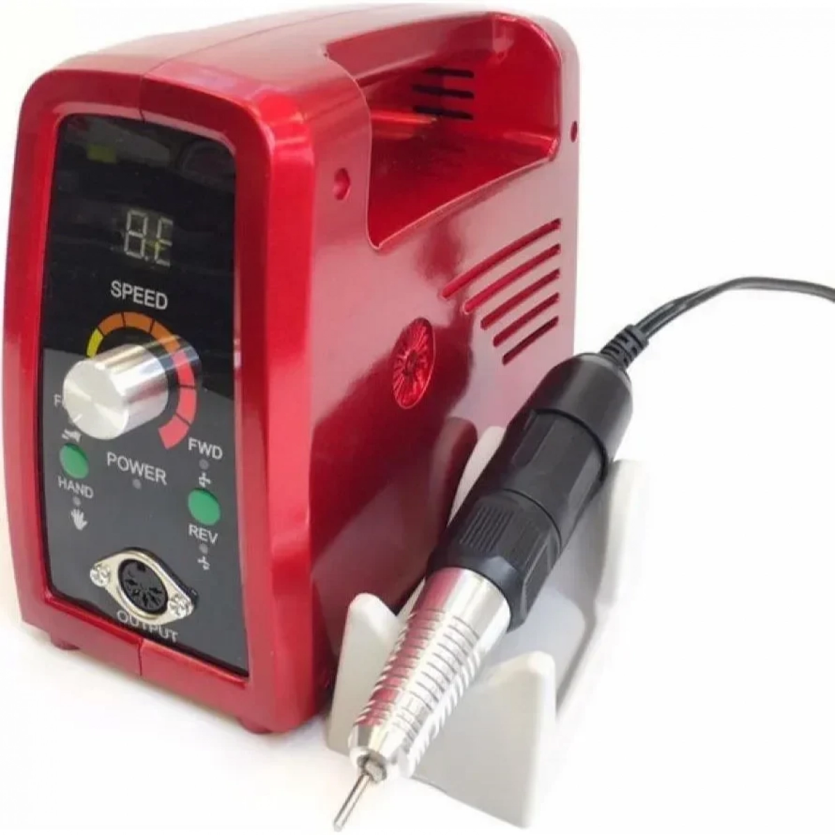 ZS703 Τροχός Νυχιών Ρεύματος 35000rpm με Πεντάλ σε Κόκκινο Χρώμα 65W
