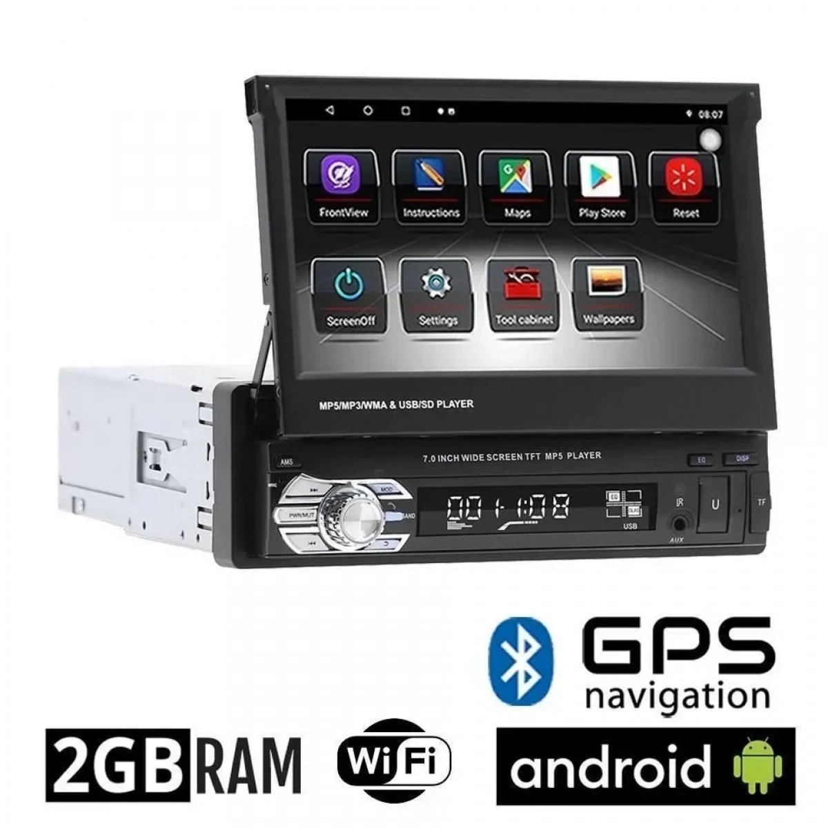 FY-9901 Ηχοσύστημα Αυτοκινήτου Universal 1DIN (Bluetooth/USB/AUX) με Οθόνη 7"