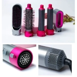 VGR Ηλεκτρική Βούρτσα Hot Air Styler 600W Γκρι/Φούξια