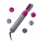 VGR Ηλεκτρική Βούρτσα Hot Air Styler 600W Γκρι/Φούξια