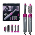VGR Ηλεκτρική Βούρτσα Hot Air Styler 600W Γκρι/Φούξια