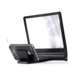 F1 MOBILE PHONE 3D SCREEN AMPLIFIER MAGNIFYING GLASS HD STAND FOR VIDEO BICYCLE HOLDER CAR HOLDER UNIVERSAL - BLACK