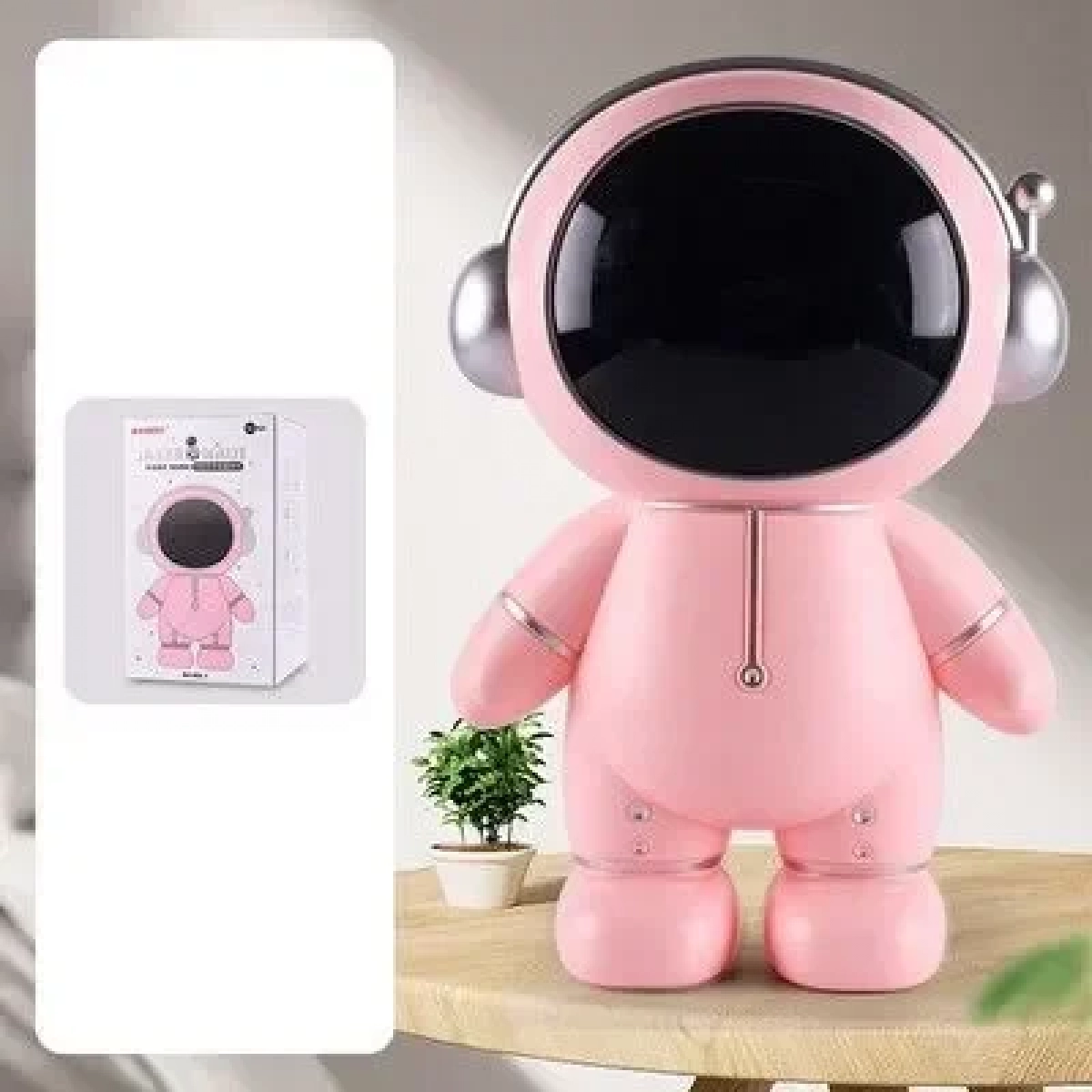 Διακοσμητικό φωτιστικό Led και κουμπαράς αστροναύτης KAIDELI Decorative Led Light Robot Astronaut and Coin Bank KDL.1 Pink (oem)