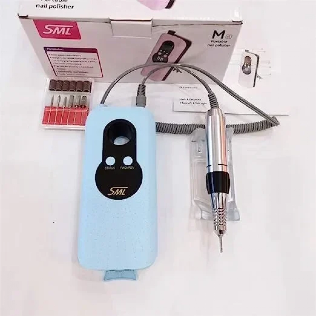 Φορητός Τροχός Μανικιούρ Πεντικιούρ - Portable Nail Polisher SML M6 - OEM ΜΠΛΕ