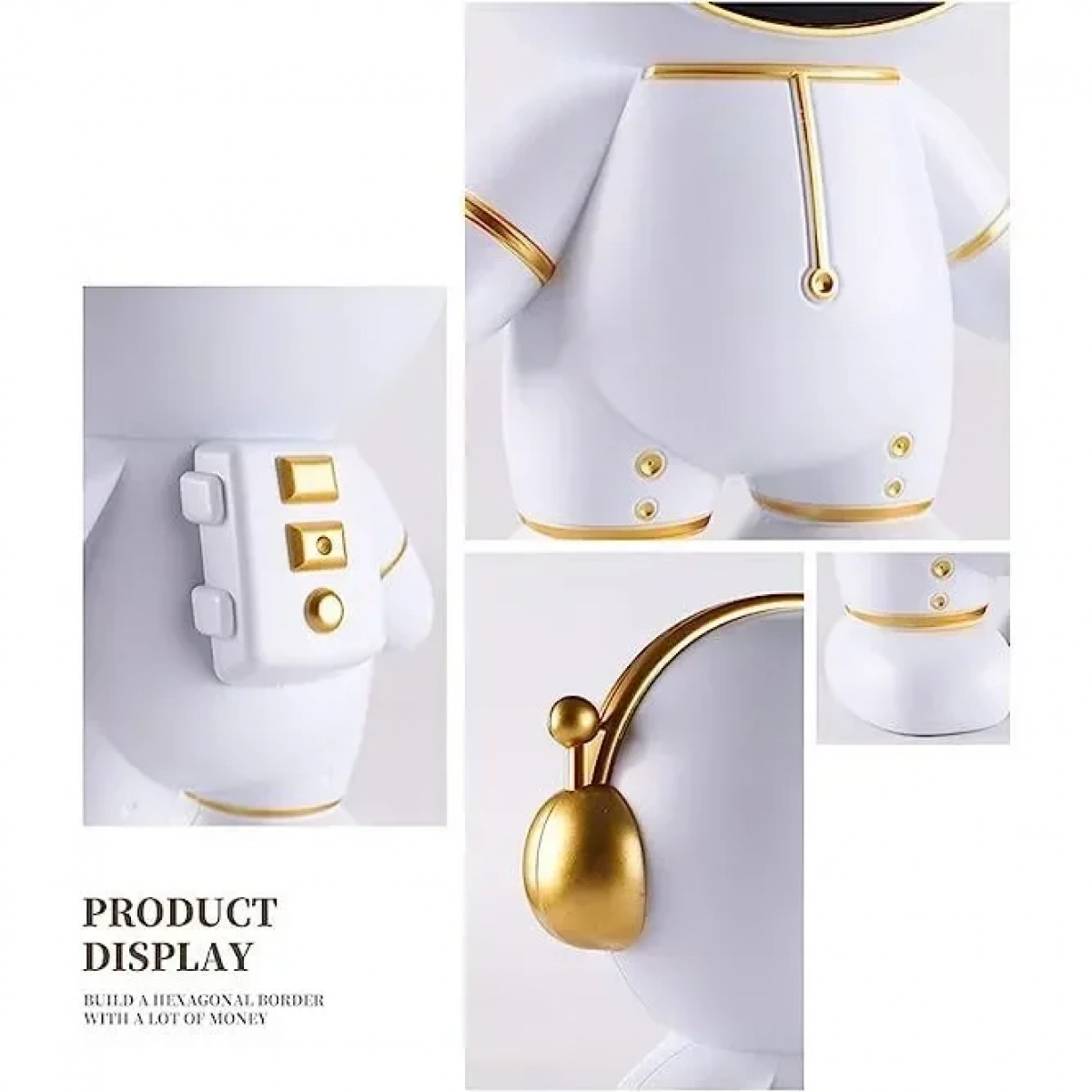 Διακοσμητικό φωτιστικό Led και κουμπαράς αστροναύτης KAIDELI Decorative Led Light Robot Astronaut and Coin Bank KDL.1 Gold (oem)