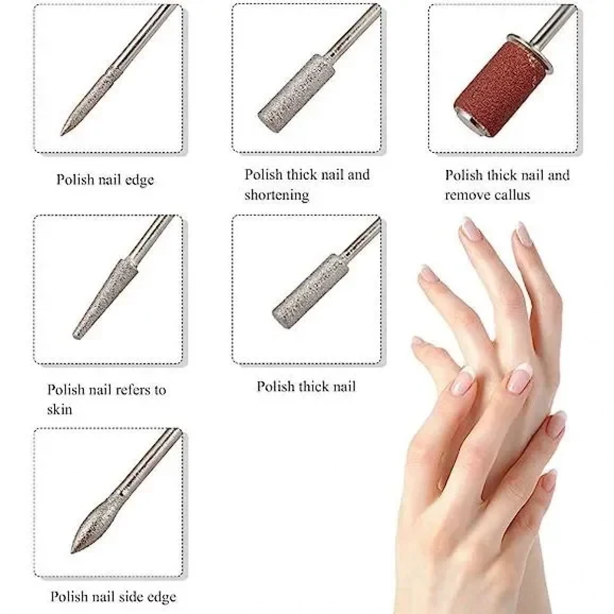 Φορητός Τροχός Μανικιούρ Πεντικιούρ - Portable Nail Polisher SML M6 - OEM Πράσινο