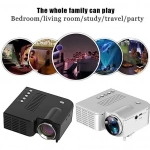 Φορητός προβολέας ενσύρματο ίδιας οθόνης Hd Home Projector Mini 3D Projector λευκός