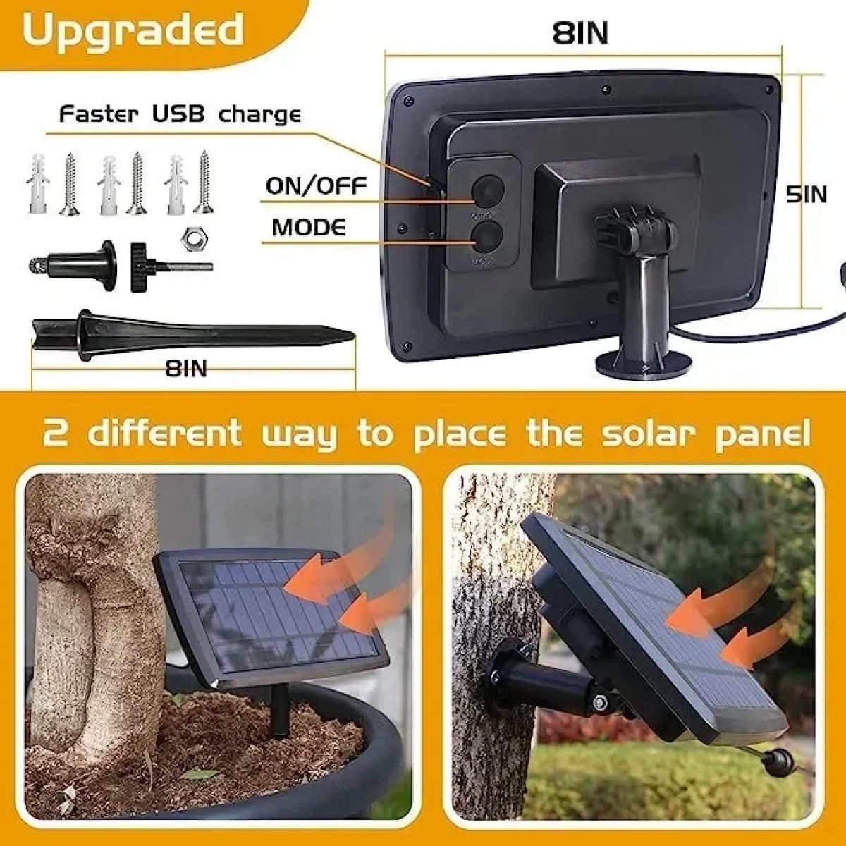 48FT/15LED Solar String Lights Outdoor