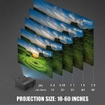 Φορητός προβολέας ενσύρματο ίδιας οθόνης Hd Home Projector Mini 3D Projector λευκός