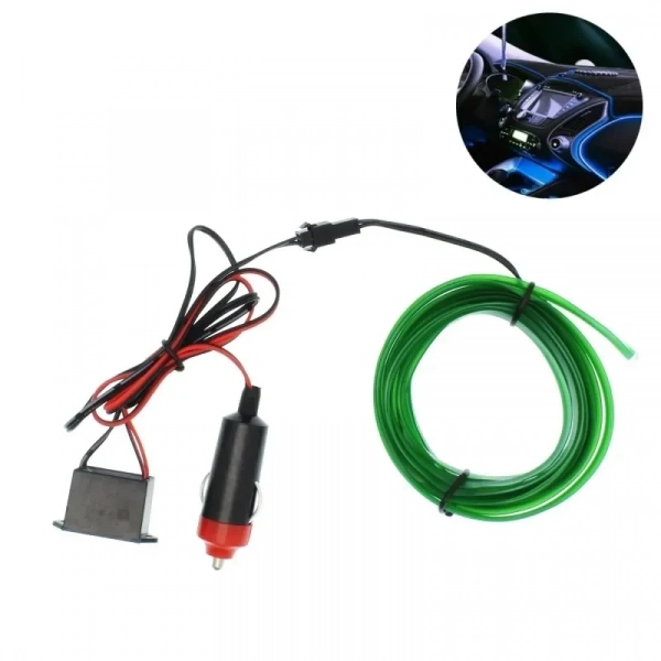 Ταινία Φωτισμού Αυτοκινήτου - Car Cold Light Line 2M - GREEN