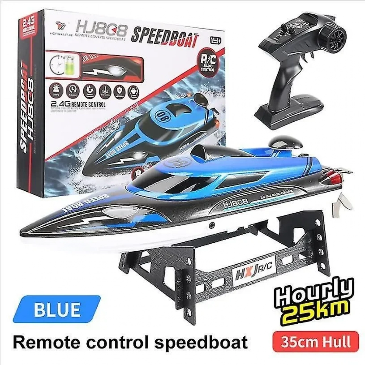 Speedboat Τηλεκατευθυνόμενο Σκάφος HJ808 Μπλε