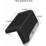 Σετ Στεγανών Επιτοίχιων Ηλιακών Φωτιστικών IP65 με Αισθητήρα Φωτός και Θερμό Λευκό Φως 4τμχ σε Μαύρο Χρώμα 27091