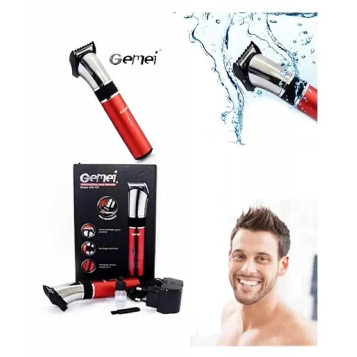 Επαναφορτιζόμενη Ξυριστική Μηχανή Gemei GM-757
