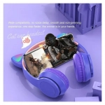 Cat Ears Y47 Ασύρματα Bluetooth On Ear Ακουστικά Ροζ