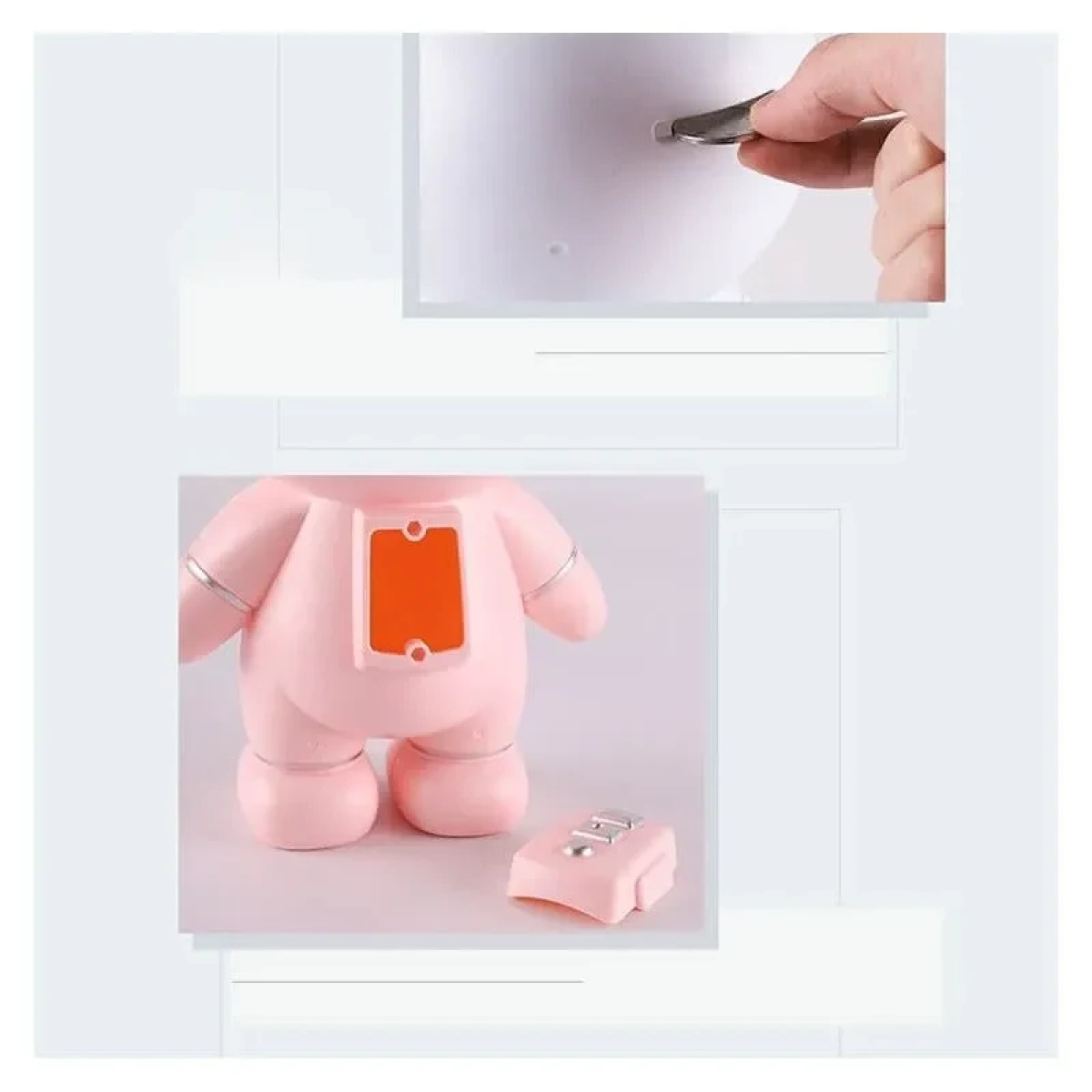 Διακοσμητικό φωτιστικό Led και κουμπαράς αστροναύτης KAIDELI Decorative Led Light Robot Astronaut and Coin Bank KDL.1 Pink (oem)