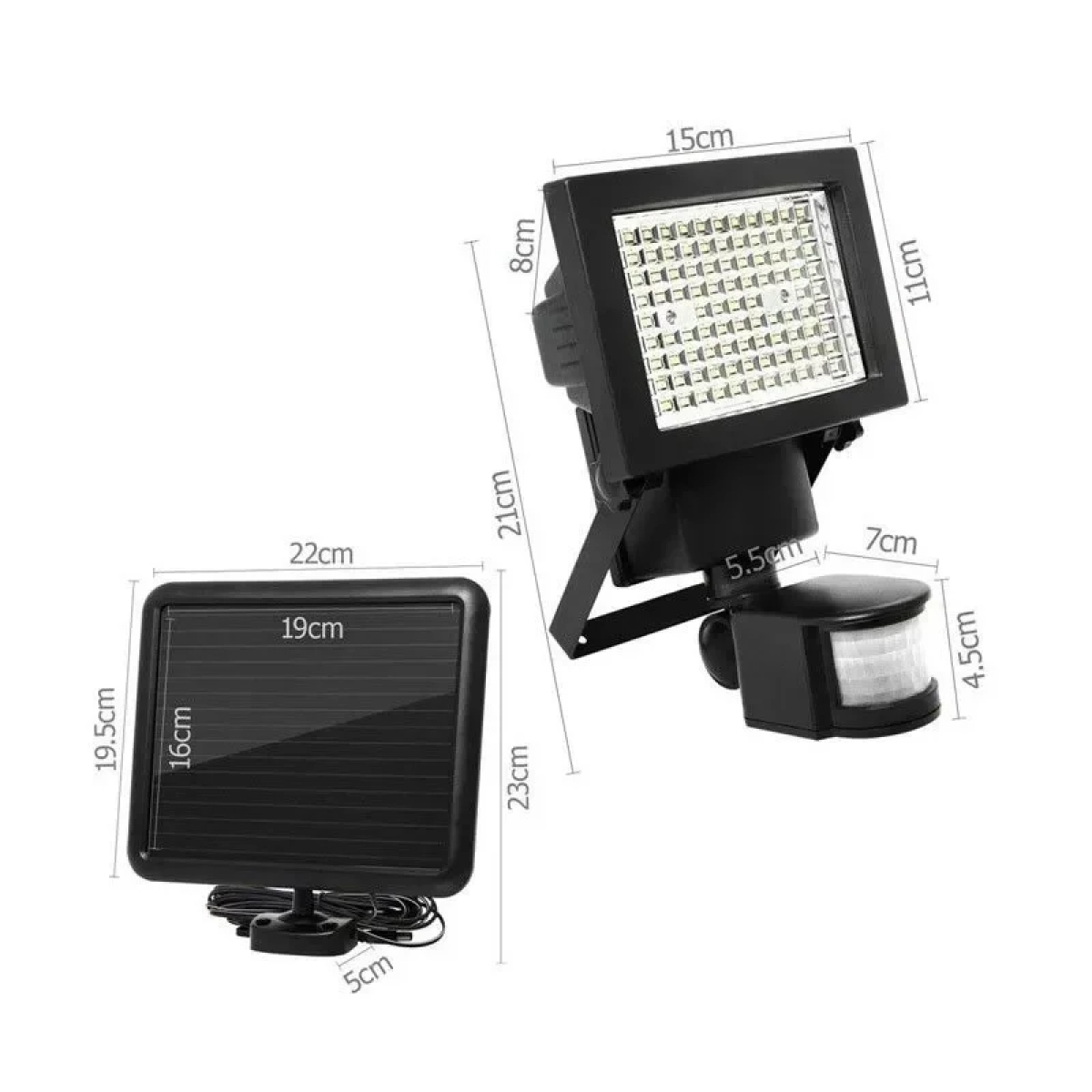 Ηλιακός Προβολέας Με 100 LED Και Ανιχνευτή Κίνησης - Solar Security Light