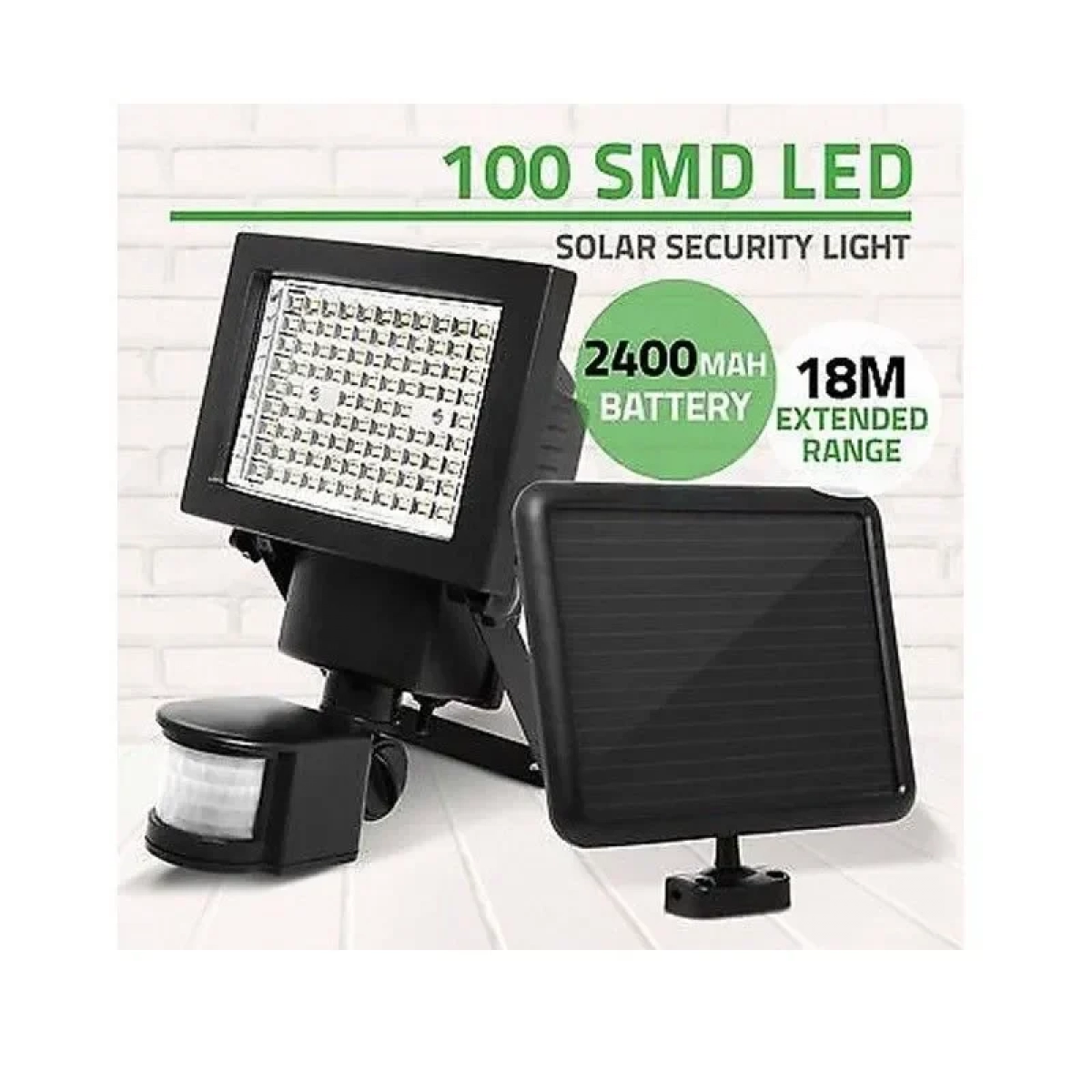 Ηλιακός Προβολέας Με 100 LED Και Ανιχνευτή Κίνησης - Solar Security Light