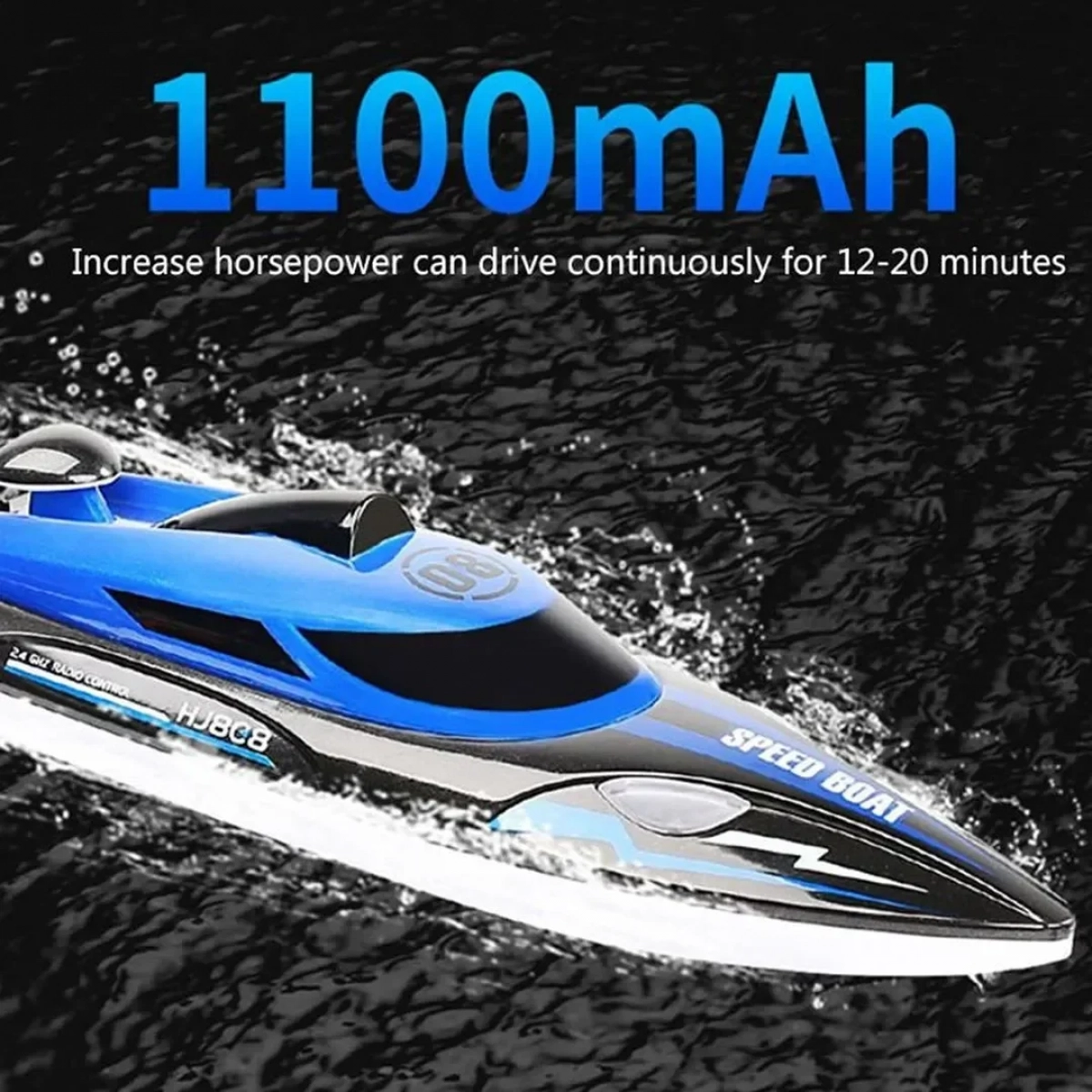 Speedboat Τηλεκατευθυνόμενο Σκάφος HJ808 Μπλε