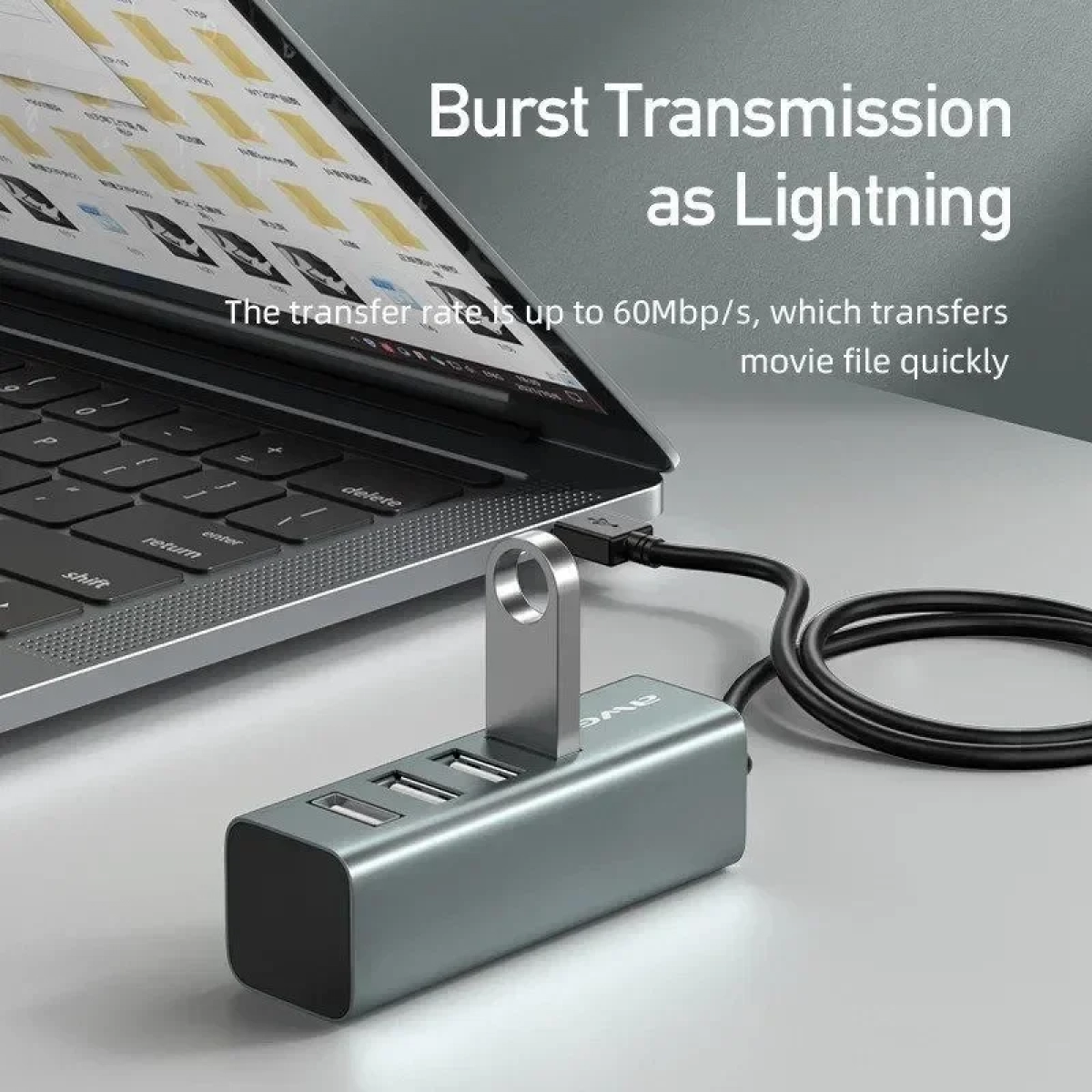 Mini USB UB 2.0 με 4 Θύρες για Υπολογιστές + Φόρτιση Συσκευών Awei CL-122 - Συμβατό με Macbook - Docking Station