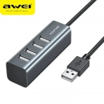 Mini USB UB 2.0 με 4 Θύρες για Υπολογιστές + Φόρτιση Συσκευών Awei CL-122 - Συμβατό με Macbook - Docking Station