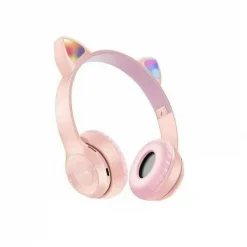 Cat Ears Y47 Ασύρματα Bluetooth On Ear Ακουστικά Ροζ