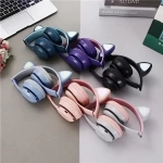 Cat Ears Y47 Ασύρματα Bluetooth On Ear Ακουστικά Μαύρα