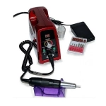 ZS703 Τροχός Νυχιών Ρεύματος 35000rpm με Πεντάλ σε Κόκκινο Χρώμα 65W