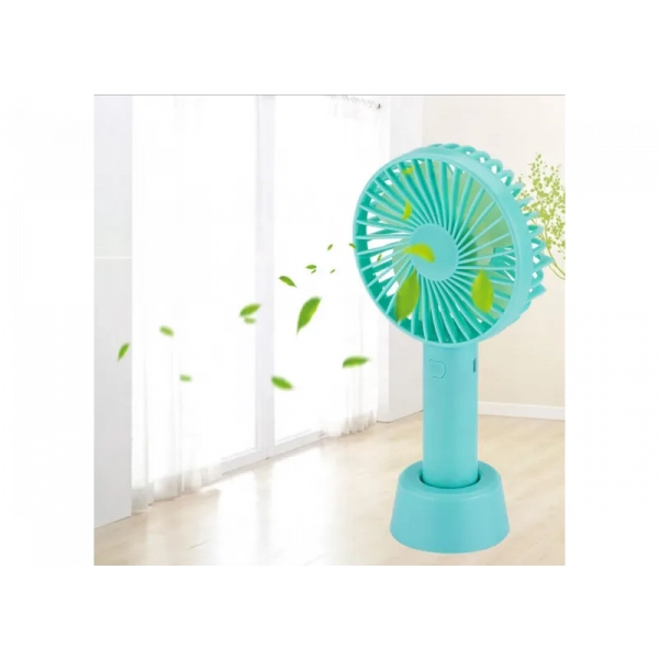 Ezra HF02 Ανεμιστήρας Φορητός Επαναφορτιζόμενος mini USB με φως Μπλε