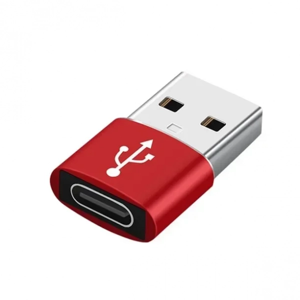 USB 3.1 Type C Female to USB 3.0 A Male Προσαρμογέας Δεδομένων + Φόρτιση (Κόκκινο)