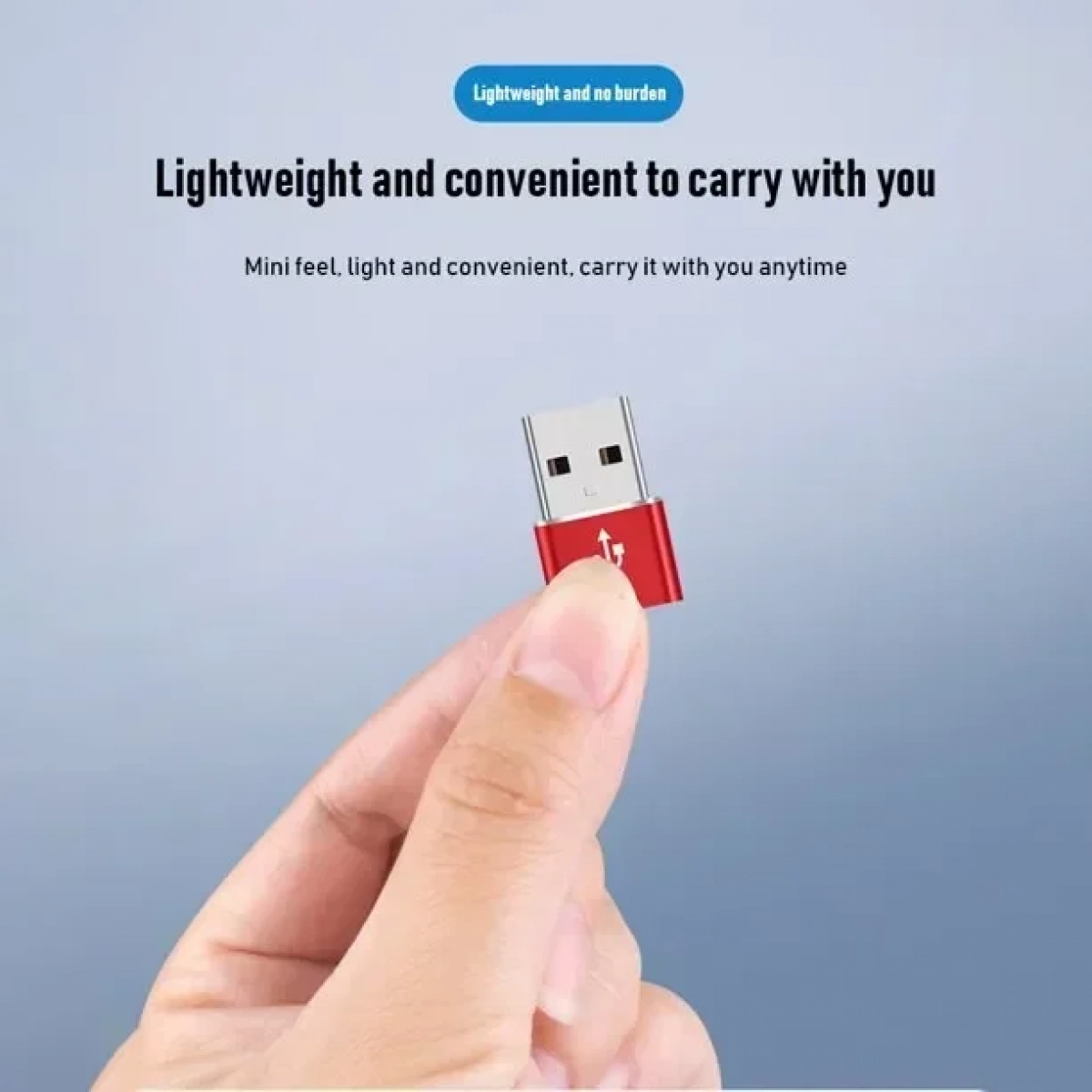 USB 3.1 Type C Female to USB 3.0 A Male Προσαρμογέας Δεδομένων + Φόρτιση (Κόκκινο) - Image 4