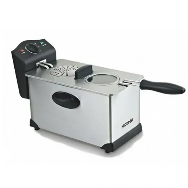 Hoomei HM-5335 Φριτέζα Λαδιού με Αποσπώμενο Κάδο 3.5lt Ασημί