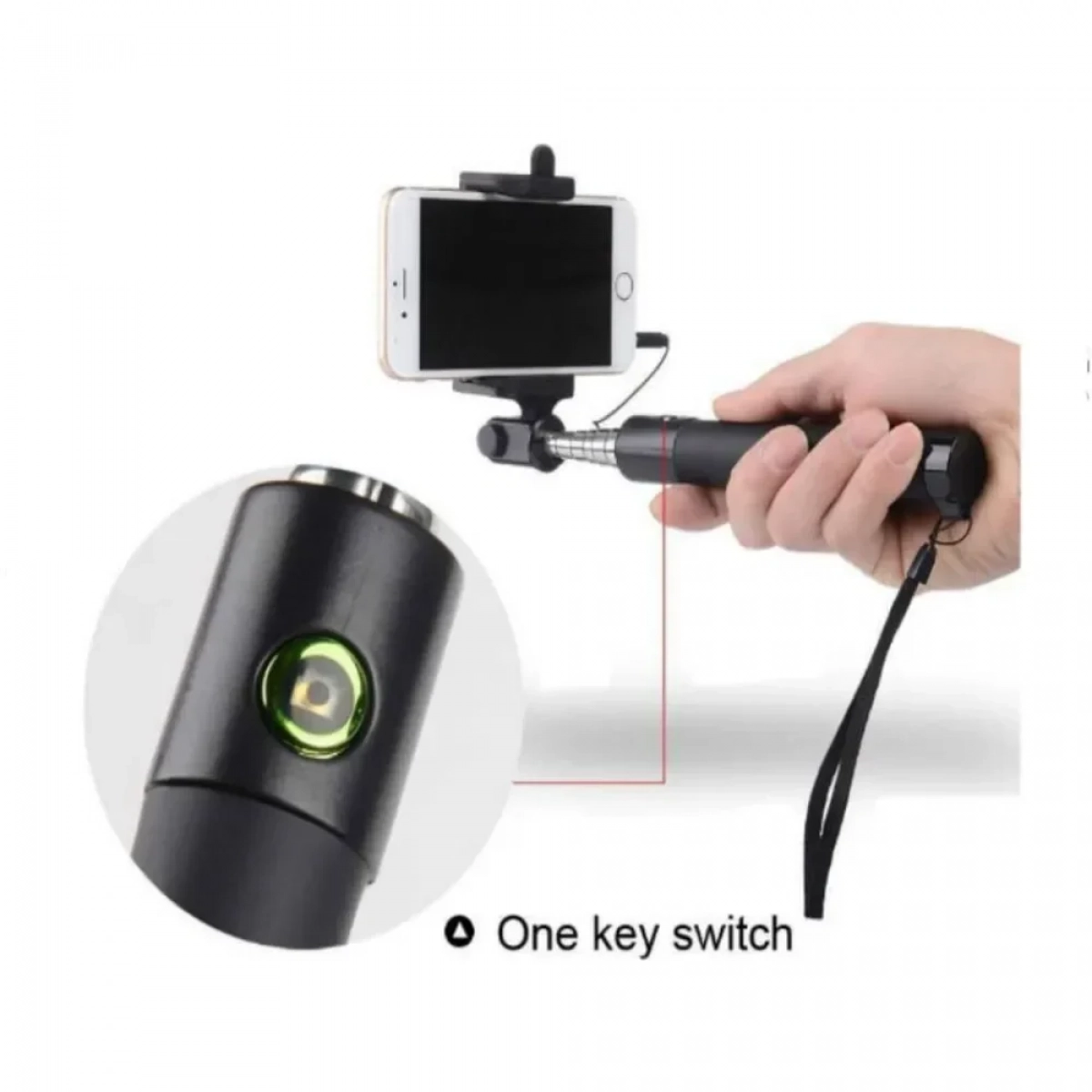 Πτυσσόμενο Selfie Stick 78cm με Ενσωματωμένο Κουμπί - Photo8