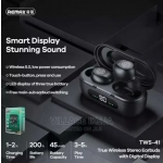 Remax TWS-41 In-ear Bluetooth Handsfree Ακουστικά με Θήκη Φόρτισης Μαύρα