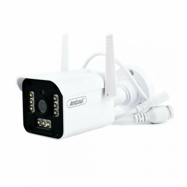 Ασύρματη IP Κάμερα Ασφαλείας 2KHD WiFi με Προειδοποίηση Ηχογράφισης Φωνής Andowl Q-S702 - Λευκό